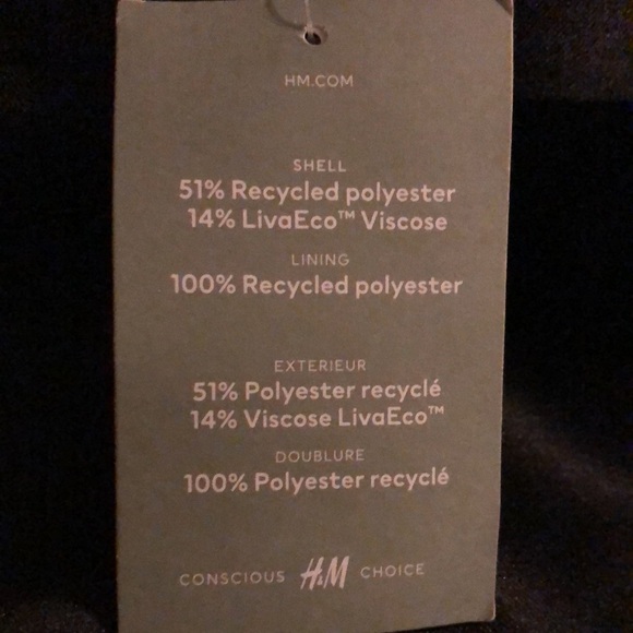 H&M Heavyweight Satin Flat Front High Waisted Pants - Picture 4 of 4